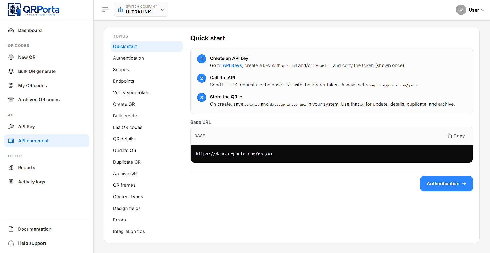 API Documentation